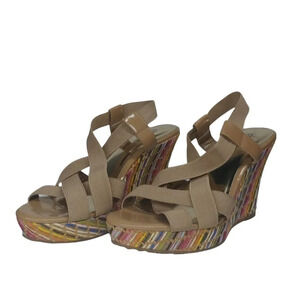 Charles by  Charles David Wedge Sandals with Woven Heel 7.5B